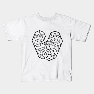 Geometric Broken Heart Kids T-Shirt